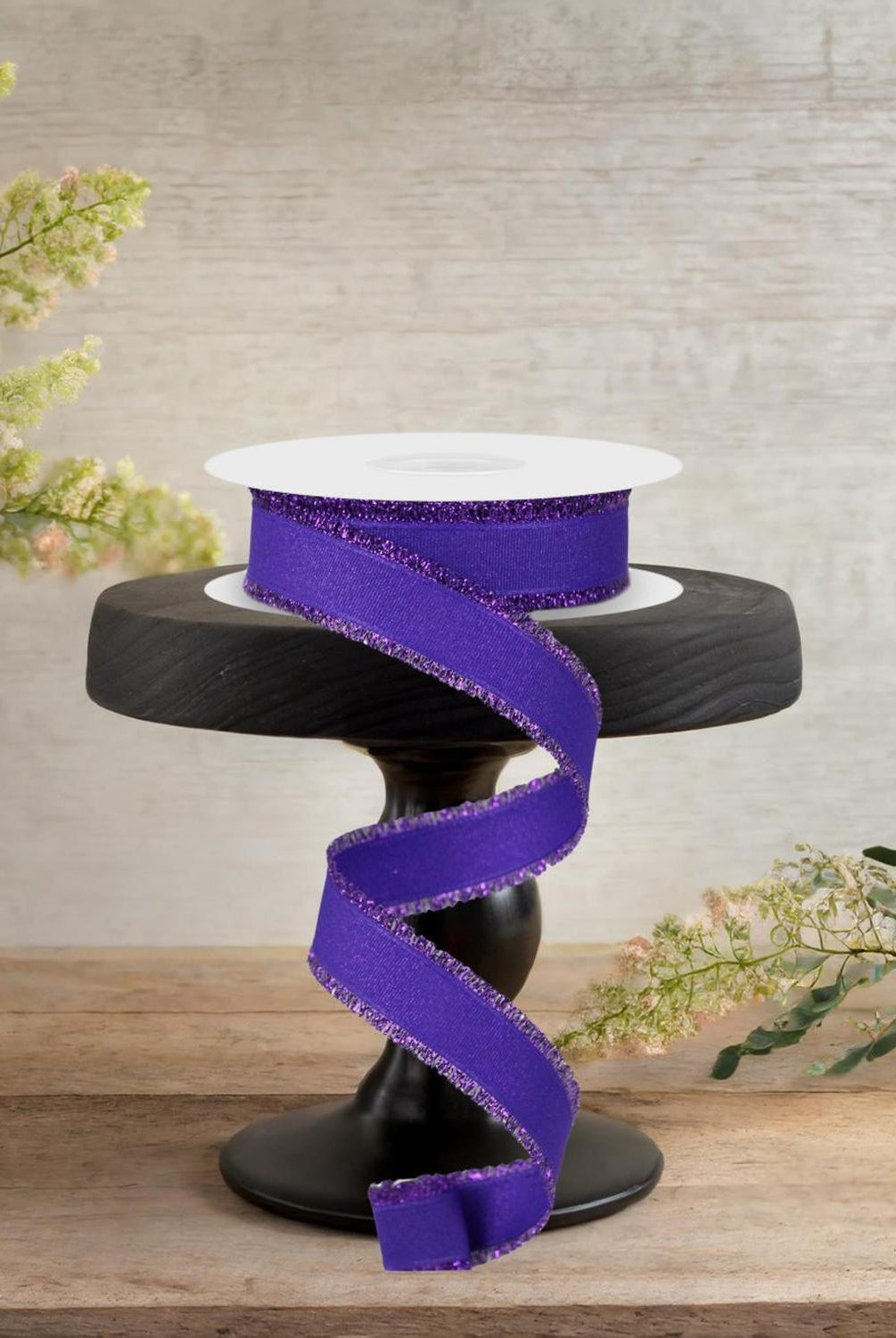 Shop For 7/8" Fuzzy Edge Ribbon: Purple (10 Yards)