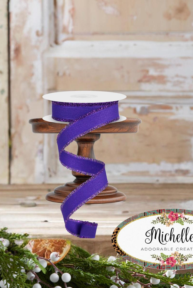 Shop For 7/8" Fuzzy Edge Ribbon: Purple (10 Yards)