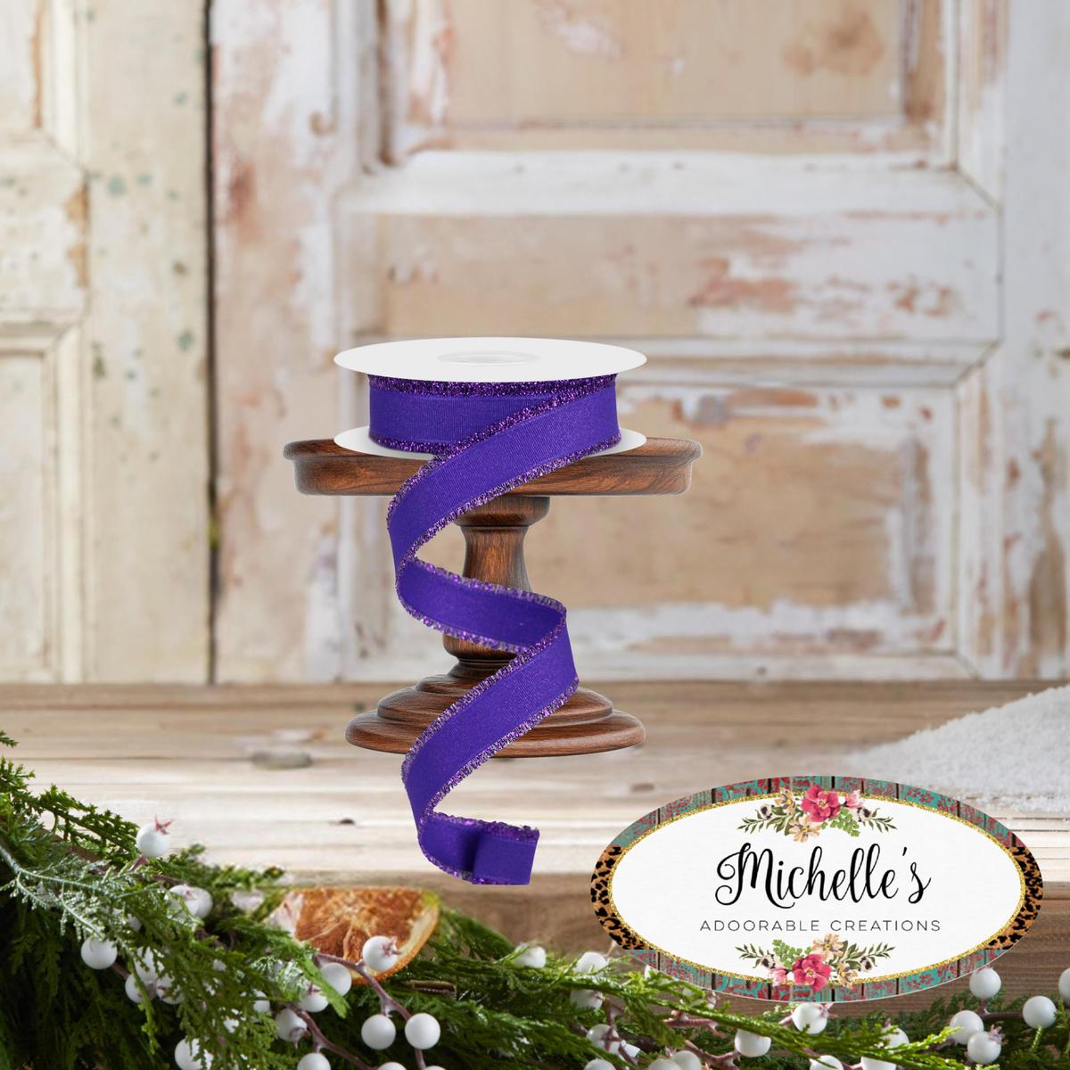 Shop For 7/8" Fuzzy Edge Ribbon: Purple (10 Yards)