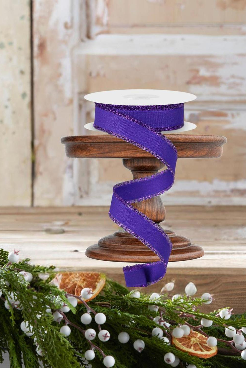 Shop For 7/8" Fuzzy Edge Ribbon: Purple (10 Yards)