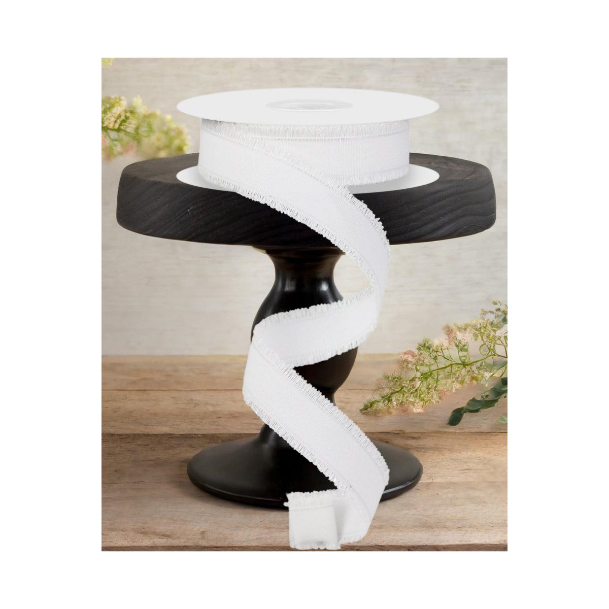 Shop For 7/8" Fuzzy Edge Ribbon: White (10 Yards)