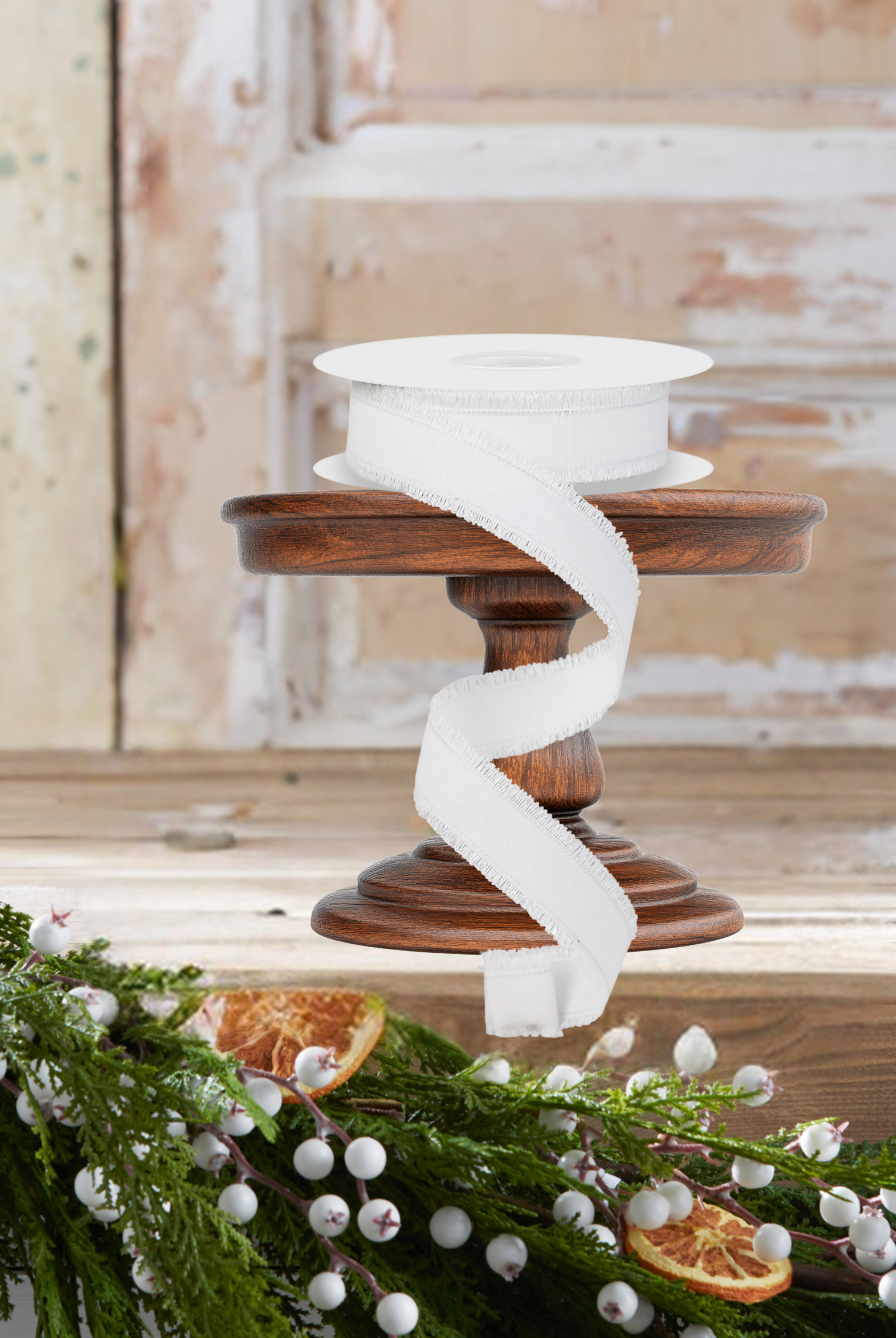 Shop For 7/8" Fuzzy Edge Ribbon: White (10 Yards)