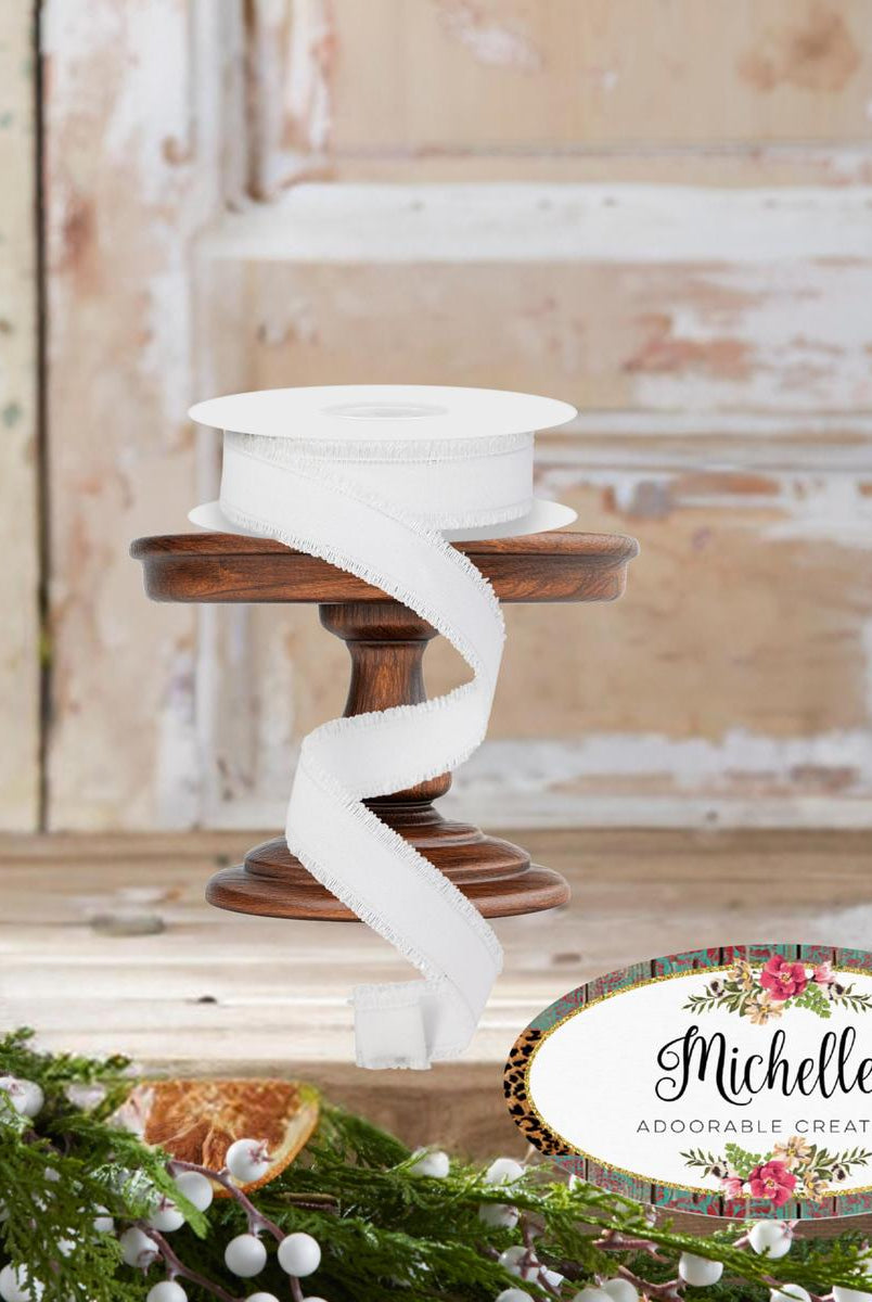 Shop For 7/8" Fuzzy Edge Ribbon: White (10 Yards)