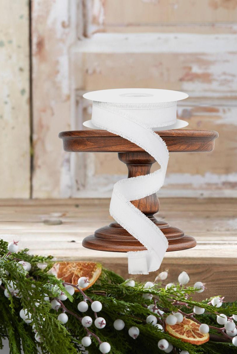 Shop For 7/8" Fuzzy Edge Ribbon: White (10 Yards)