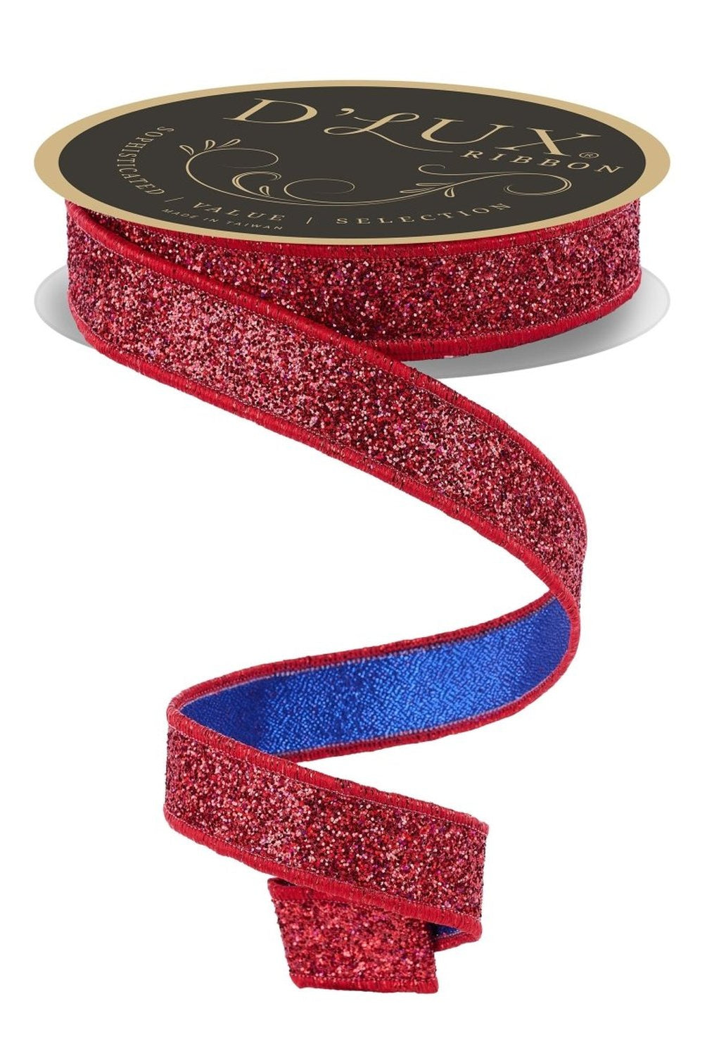 Shop For 7/8" Glitter Fused Ribbon: Red/Blue (10 Yards)