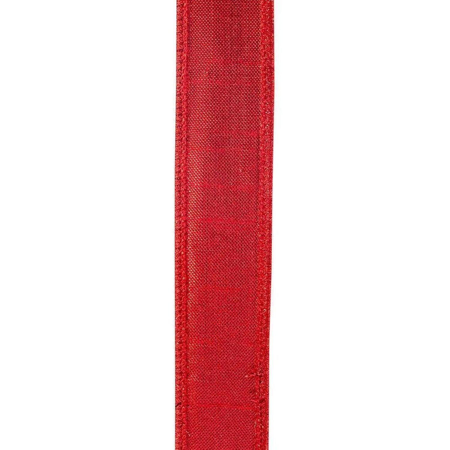 Shop For 7/8 inch Metallic Dupioni Ribbon: Red (10 Yards)