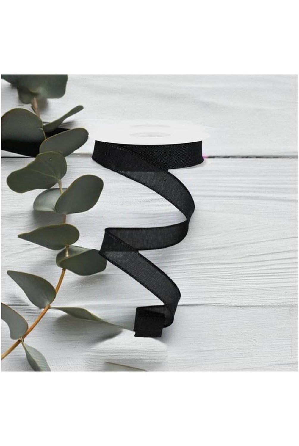 7/8" Royal Canvas Ribbon: Black (10 Yards)
