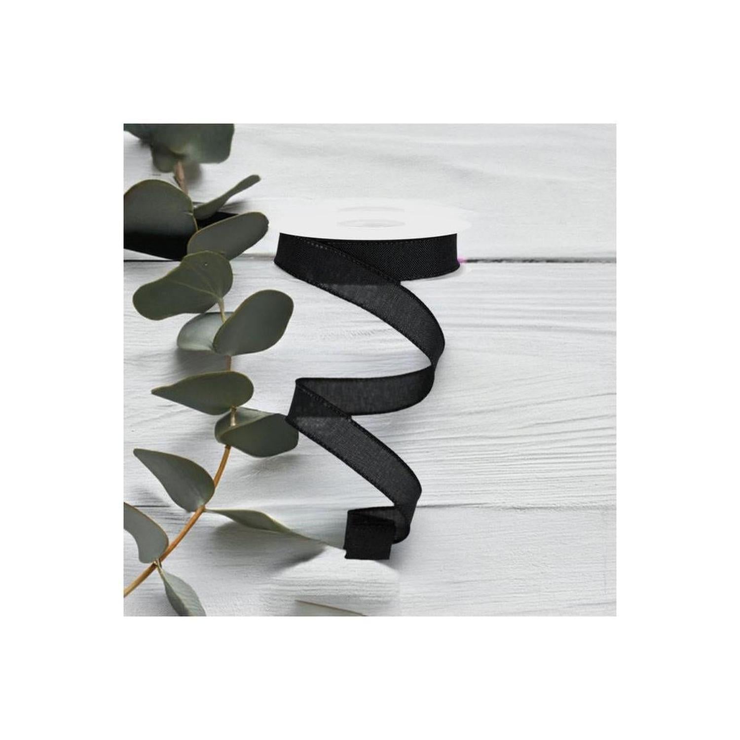 Shop For 7/8" Royal Canvas Ribbon: Black (10 Yards) at Michelle's aDOORable Creations