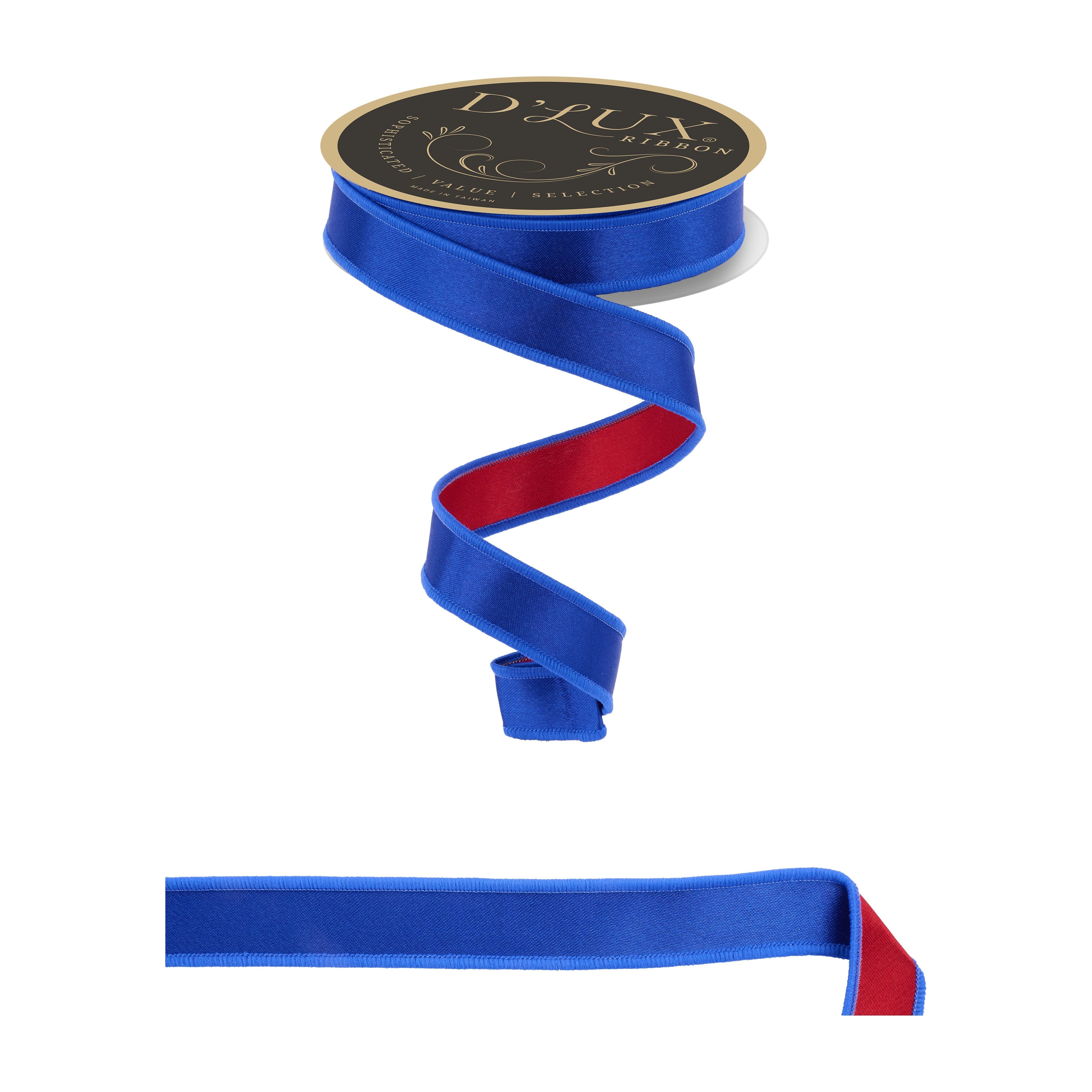 Shop For 7/8" Satin Fused Ribbon: Blue/Red (10 Yards)