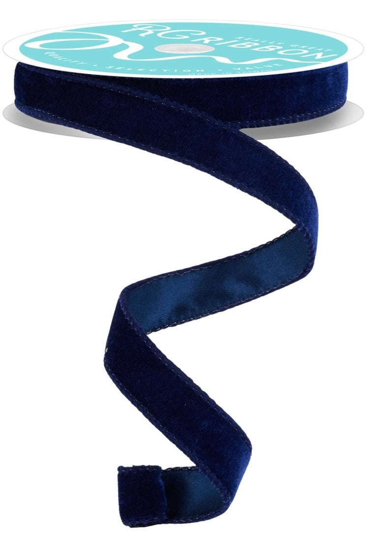 Shop For 7/8in Deluxe Velvet Ribbon: Navy Blue (10 Yard)