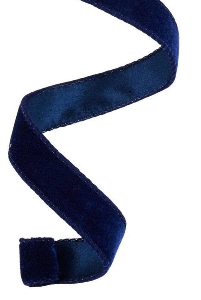 Shop For 7/8in Deluxe Velvet Ribbon: Navy Blue (10 Yard)