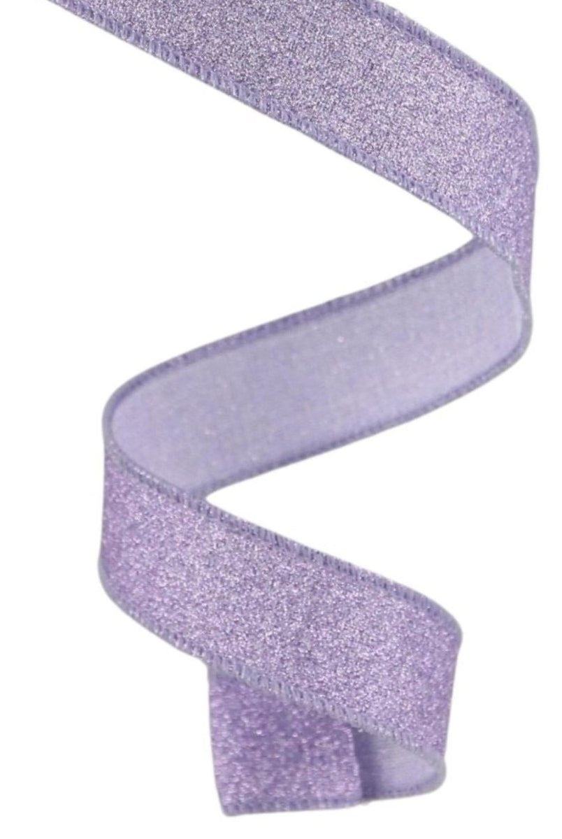 Shop For 7/8in Fine Glitter On Royal Ribbon: Lavender (10 Yards)