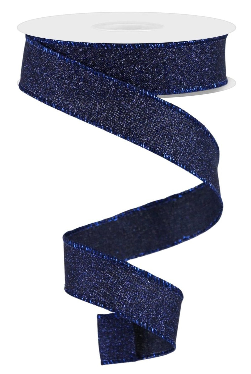 Shop For 7/8in Fine Glitter On Royal Ribbon: Navy Blue (10 Yards)