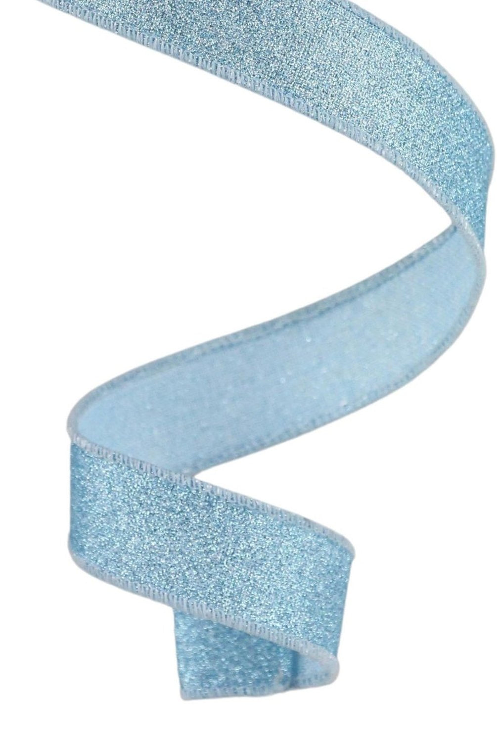 Shop For .78in Fine Glitter On Royal Ribbon: Pale Blue (10 Yards)