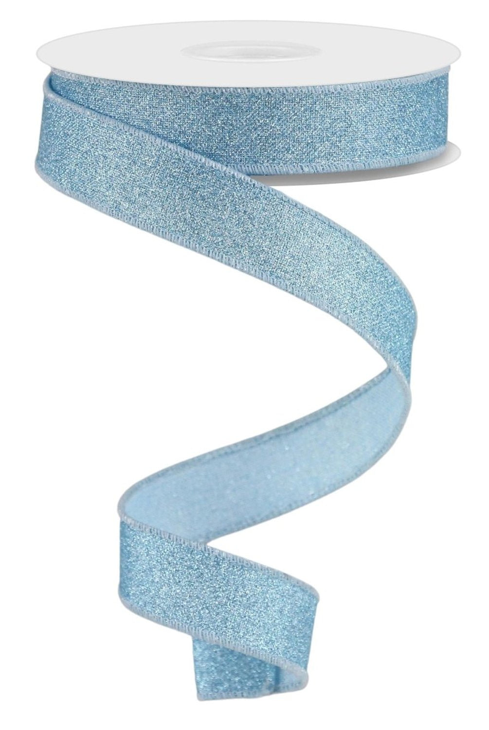 Shop For .78in Fine Glitter On Royal Ribbon: Pale Blue (10 Yards)