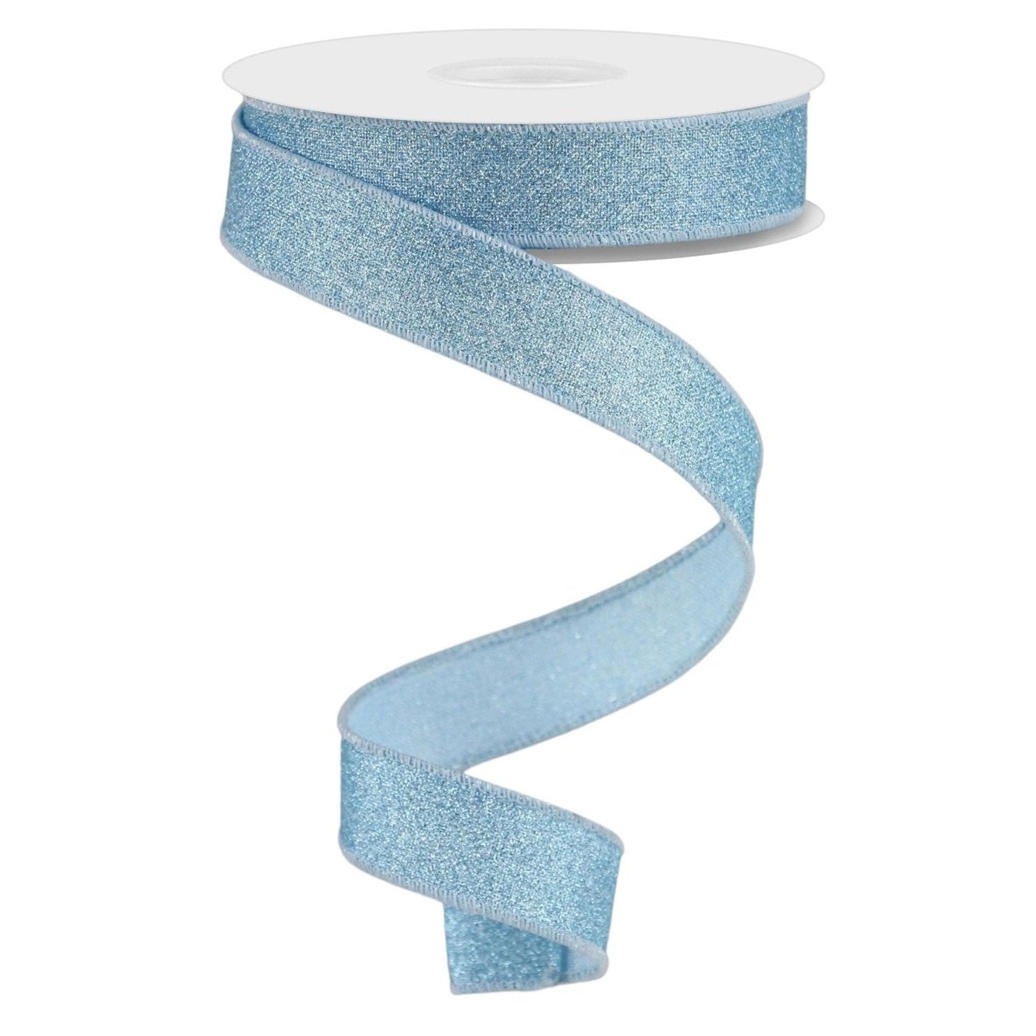 Shop For .78in Fine Glitter On Royal Ribbon: Pale Blue (10 Yards)