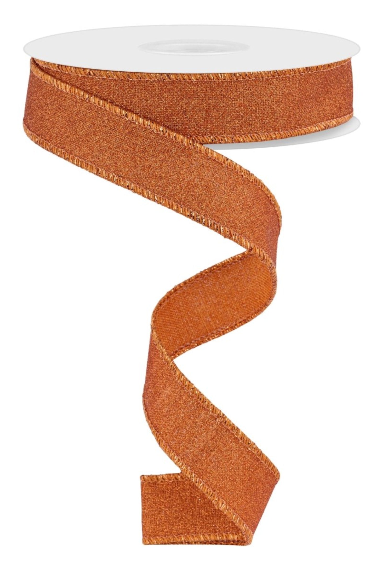 Shop For 7/8in Fine Glitter On Royal Ribbon: Pumpkin (10 Yards)