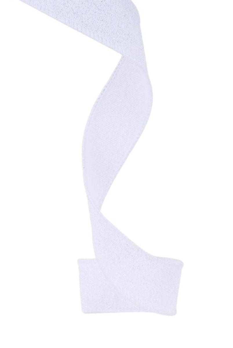 Shop For 7/8in Fine Glitter On Royal Ribbon: White (10 Yards)