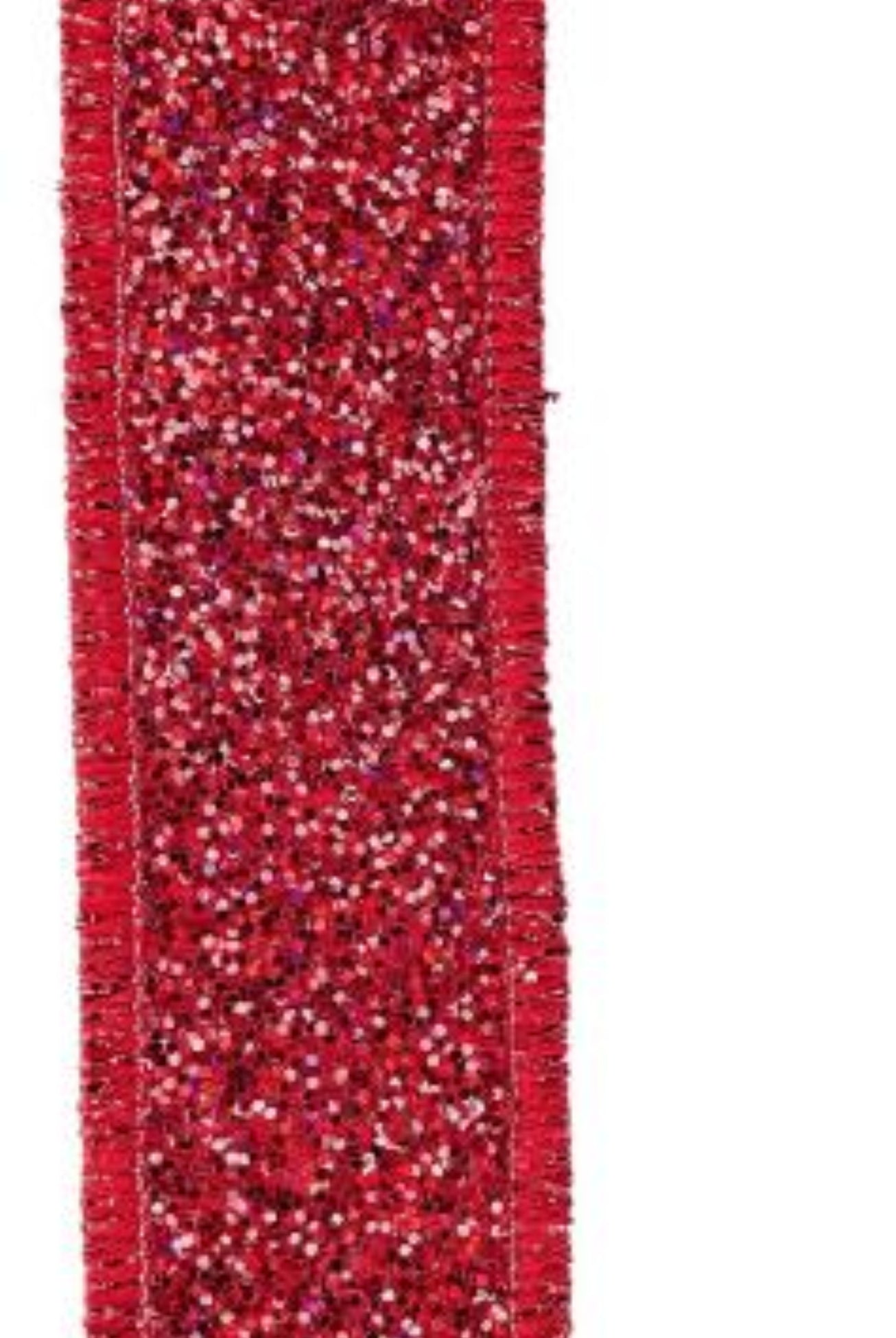 Shop For 7/8in Glitter Fused Ribbon: Laser Red (10 Yards)