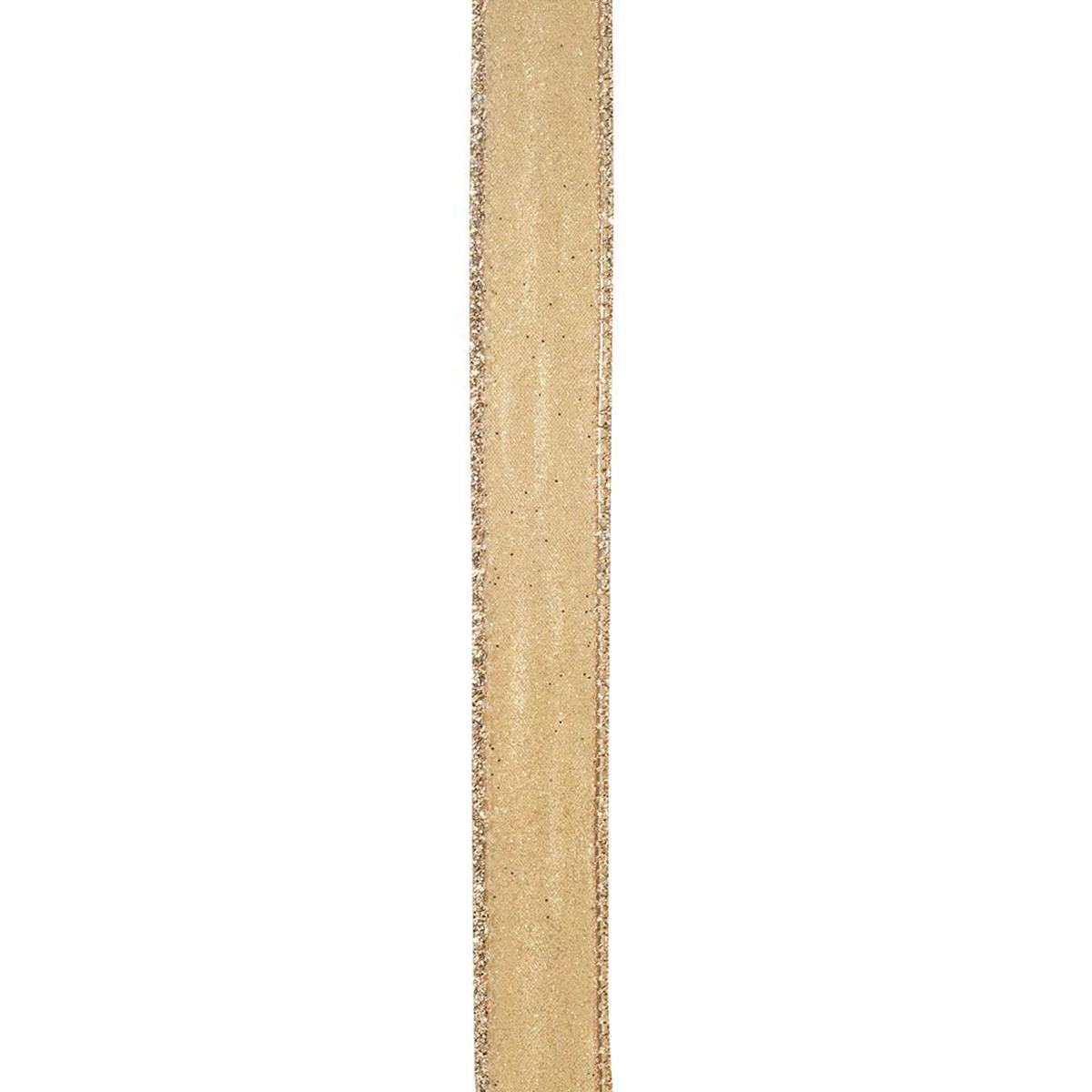 Shop For 7/8in Glitter Metallic Ribbon: Gold (10 Yards)