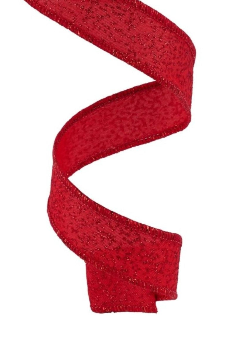 Shop For 7/8in Irregular Spotted Glitter Ribbon: Red (10 Yards)