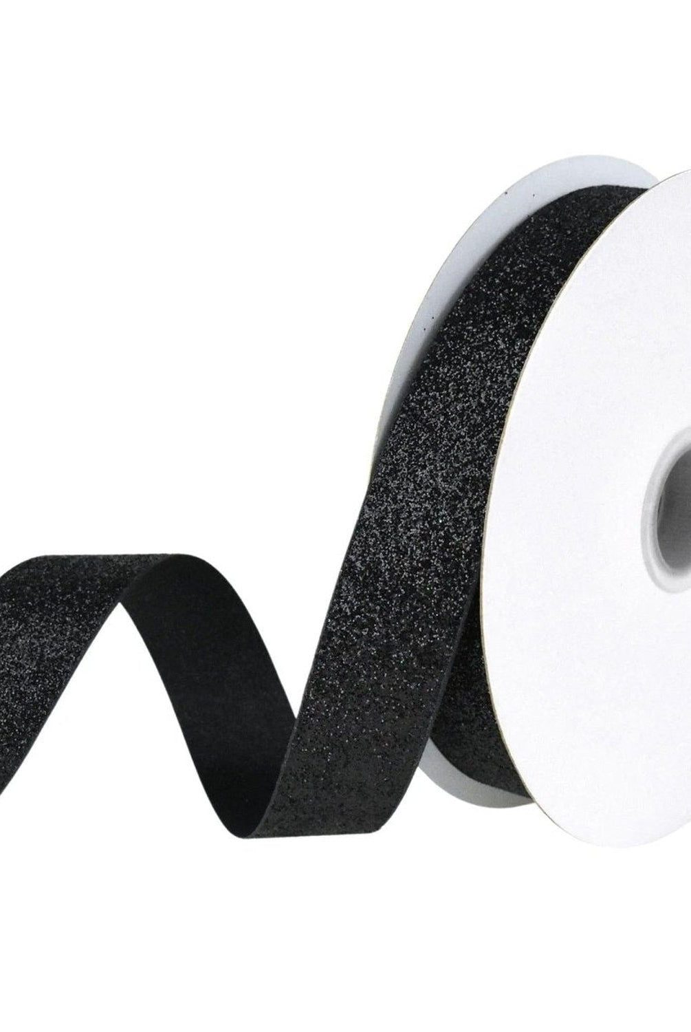 Shop For 7/8in Metallic Glitter Ribbon Non Wired: Black (25 Yards)