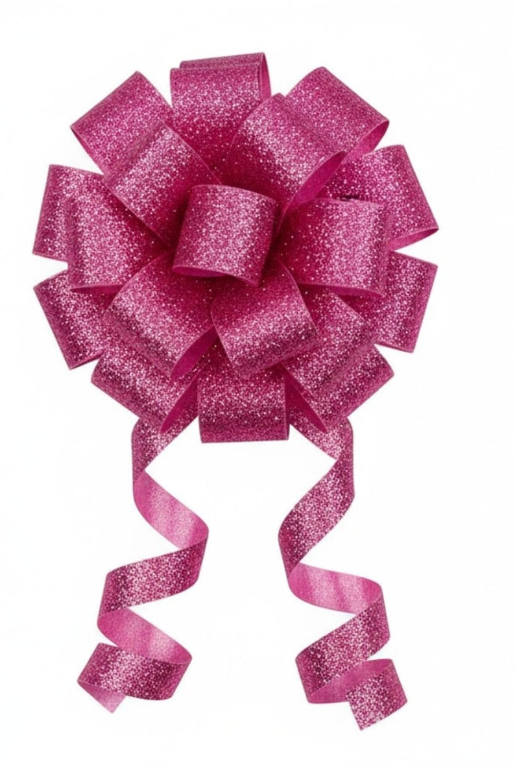 Shop For 7/8in Metallic Glitter Ribbon Non Wired: Fuchsia Pink (25 Yards)