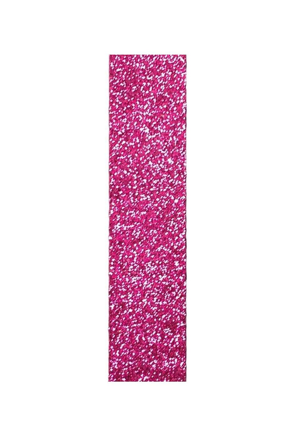 Shop For 7/8in Metallic Glitter Ribbon Non Wired: Fuchsia Pink (25 Yards)