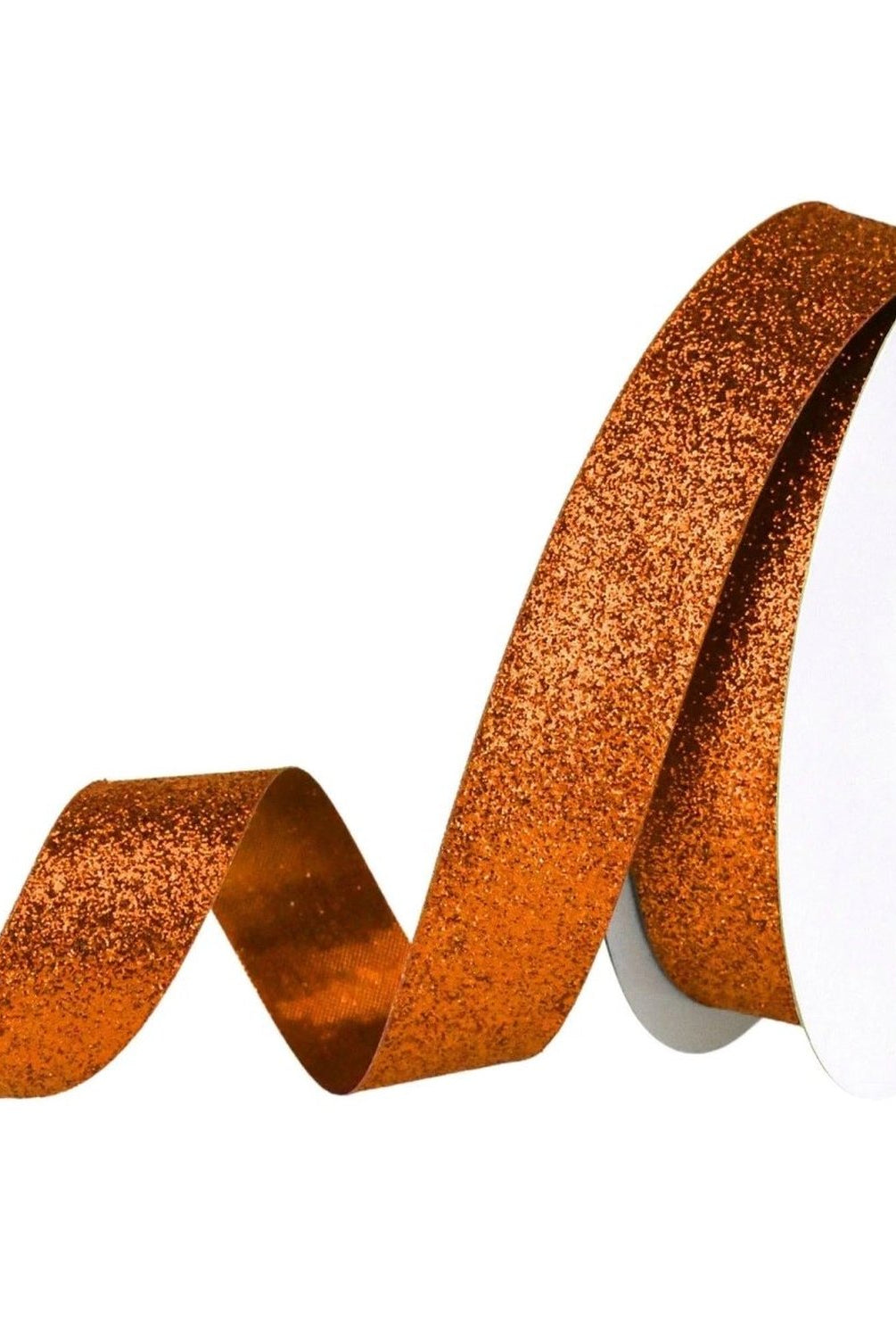 Shop For 7/8in Metallic Glitter Ribbon Non Wired: Orange (25 Yards)
