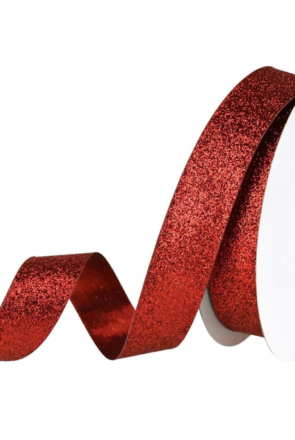 Shop For 7/8in Metallic Glitter Ribbon Non Wired: Red (25 Yards)