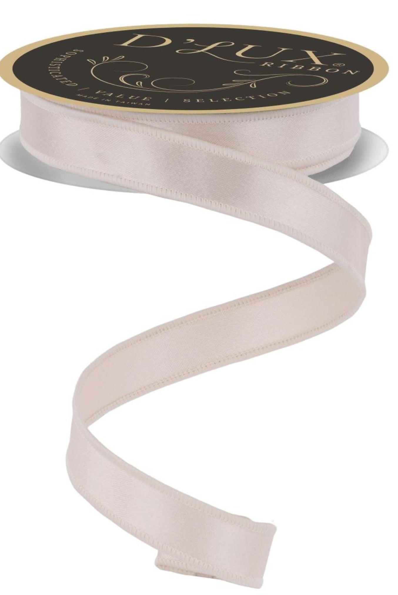 Shop For 7/8in Satin Fused Ribbon: Ivory (10 Yards)