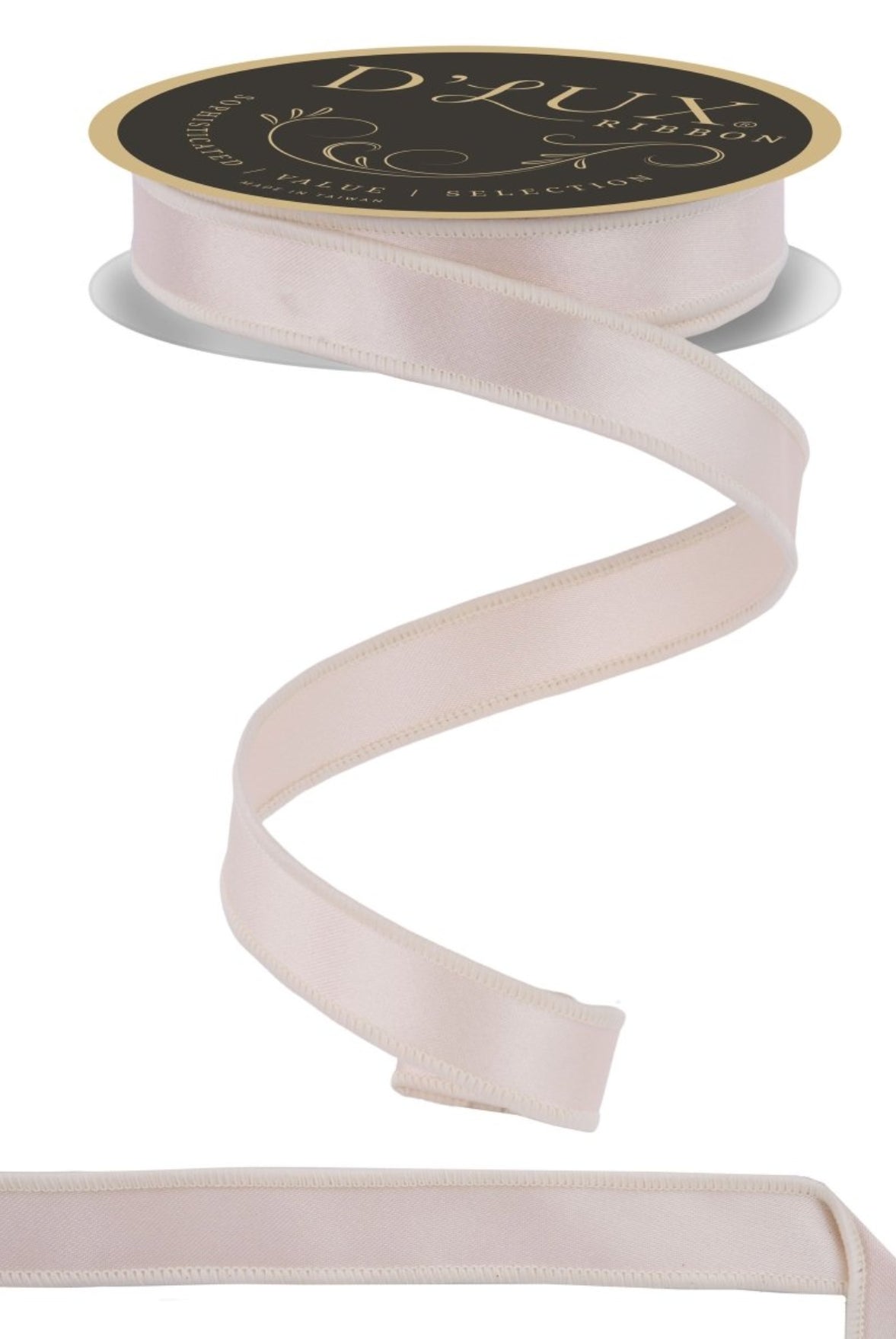 Shop For 7/8in Satin Fused Ribbon: Ivory (10 Yards)