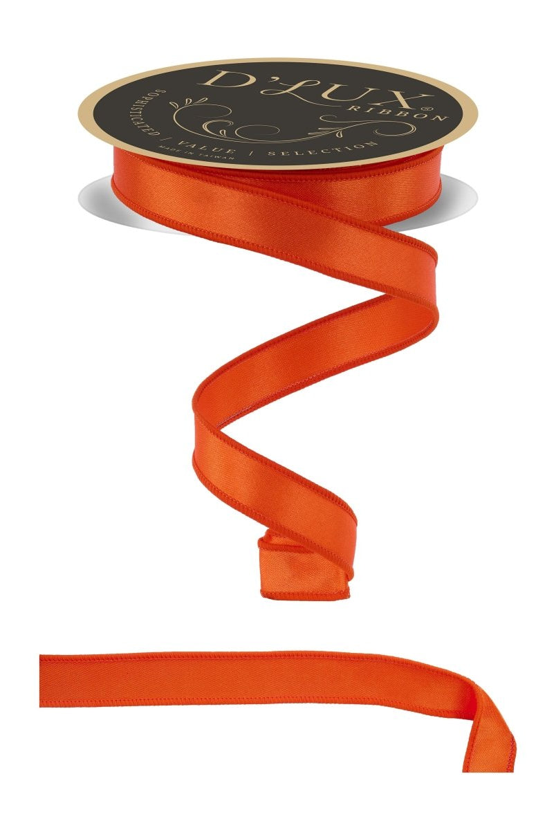 Shop For 7/8in Satin Fused Ribbon: Orange (10 Yards)