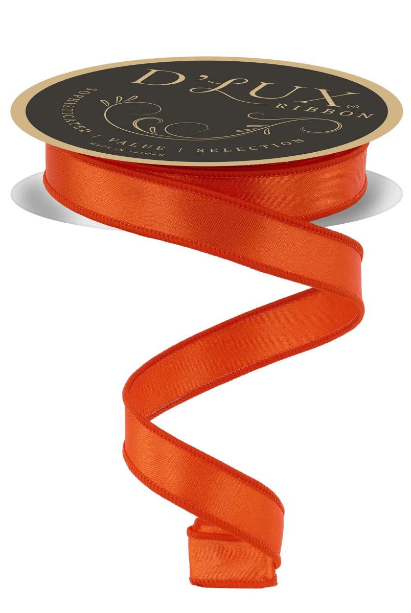 Shop For 7/8in Satin Fused Ribbon: Orange (10 Yards)