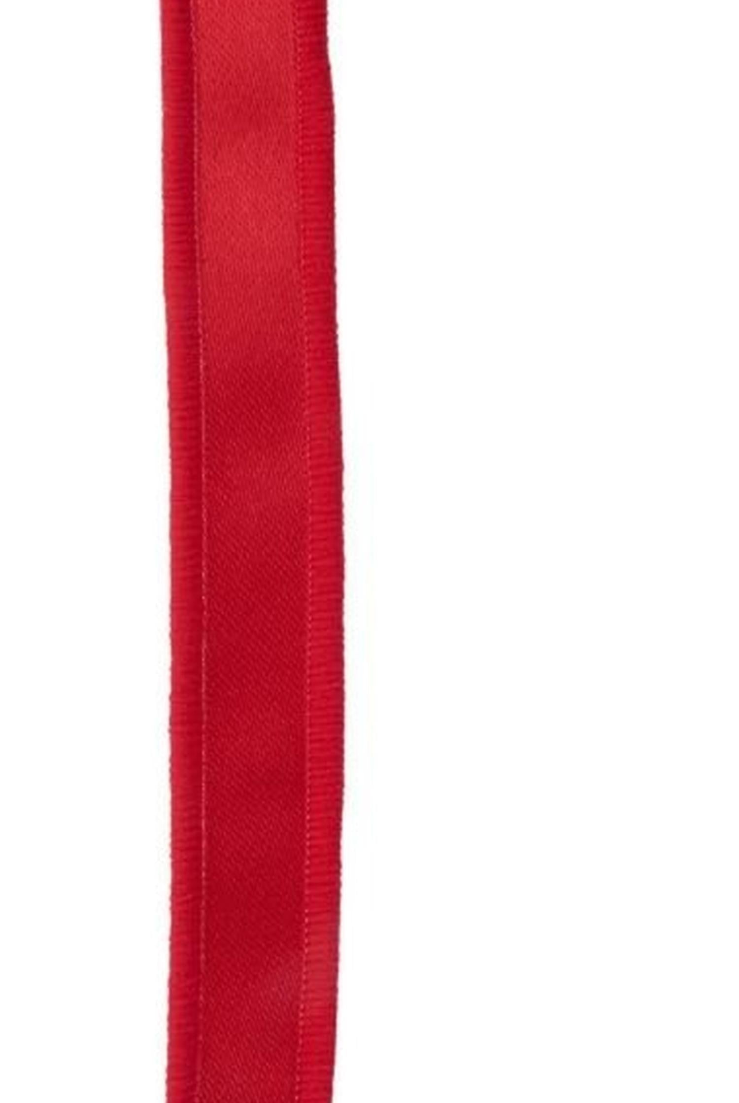 7/8in Satin Fused Ribbon: Red (10 Yards)
