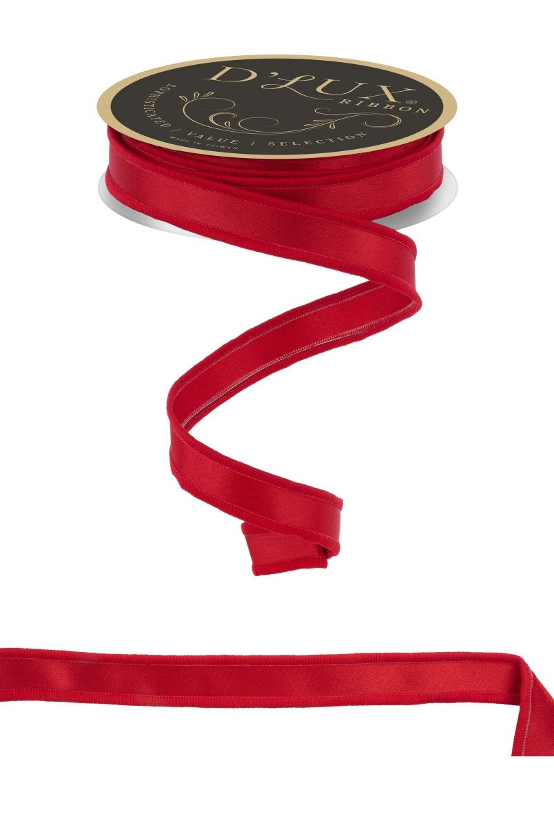 Shop For 7/8in Satin Fused Ribbon: Red (10 Yards)
