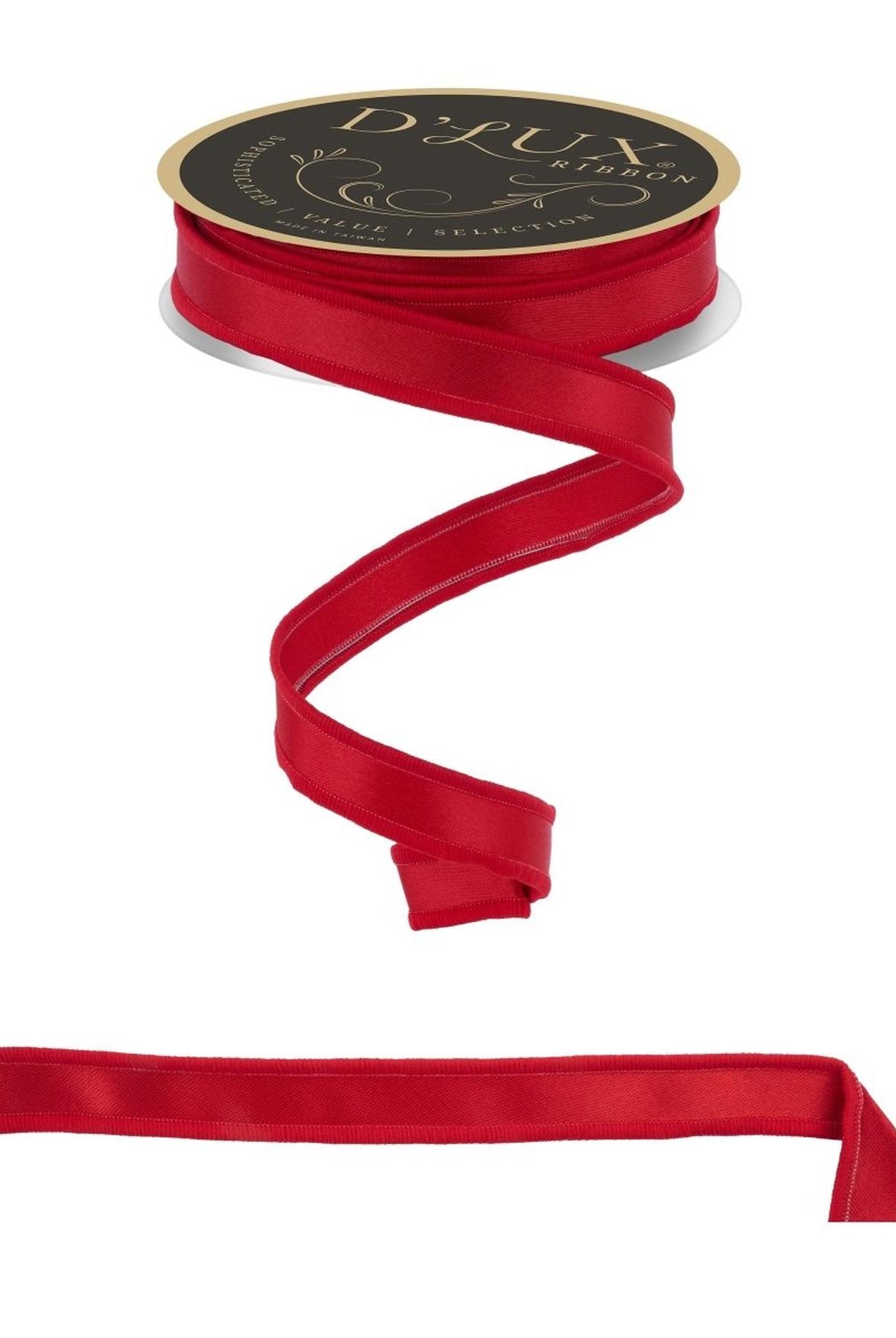 7/8in Satin Fused Ribbon: Red (10 Yards)
