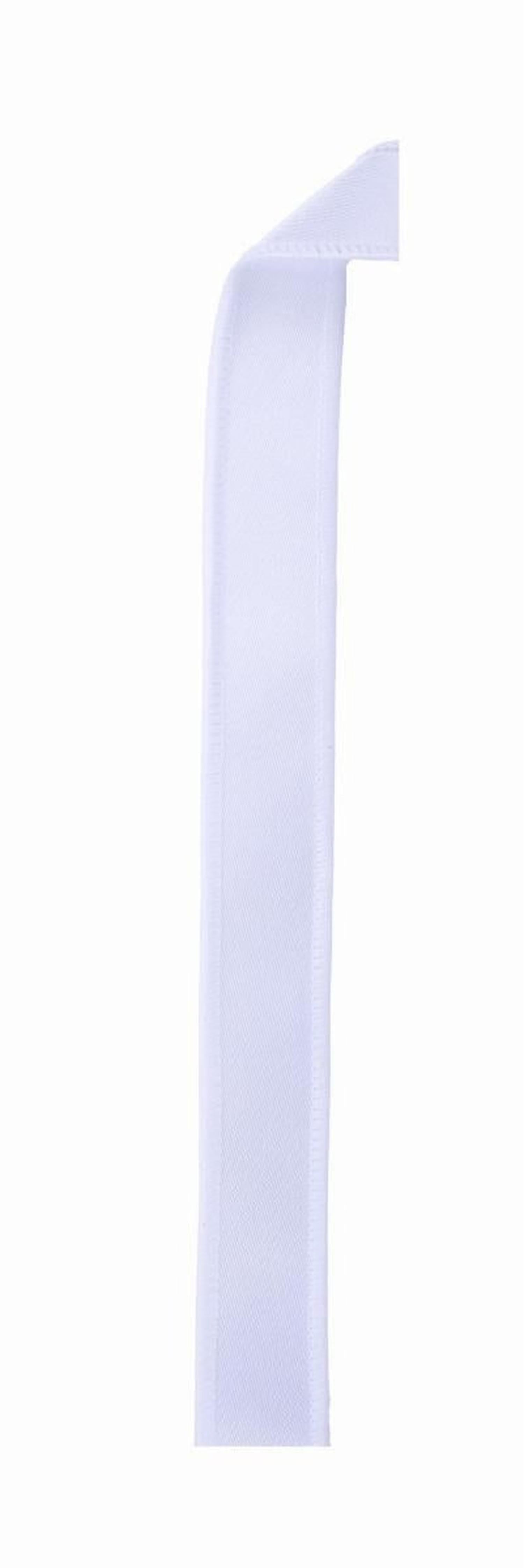 7/8in Satin Fused Ribbon: White (10 Yards)