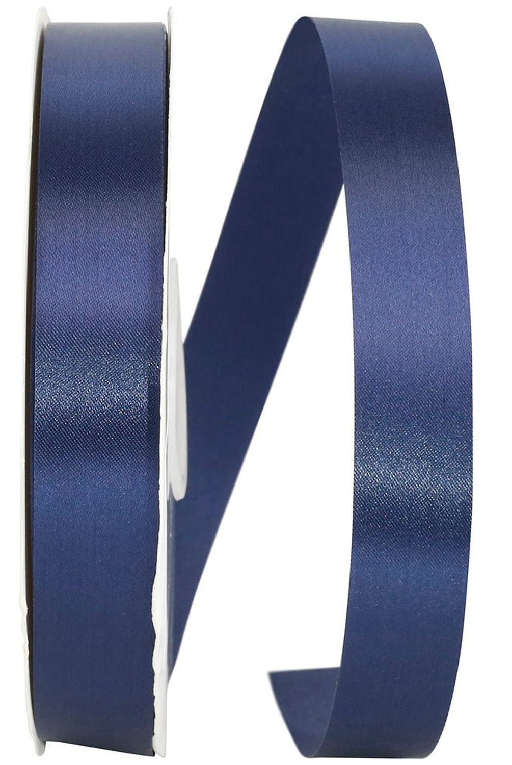 Shop For 7/8in Satin Supreme Non - Wired Ribbon: Navy Blue (100 Yards)
