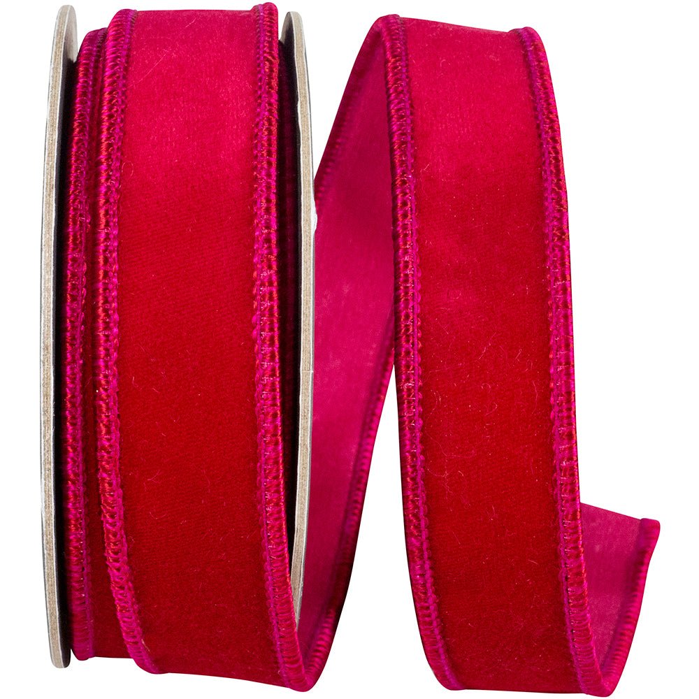 Shop For 7/8in Velvet Deluxe Ribbon: Fuchsia (10 Yards)