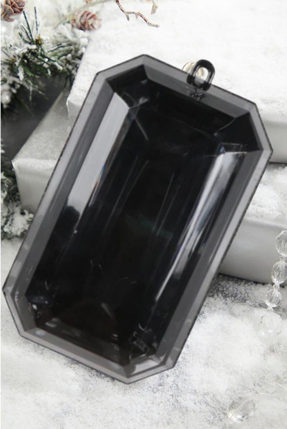 Shop For 8" Acrylic Rectangle Jewel Ornament: Black at Michelle's aDOORable Creations