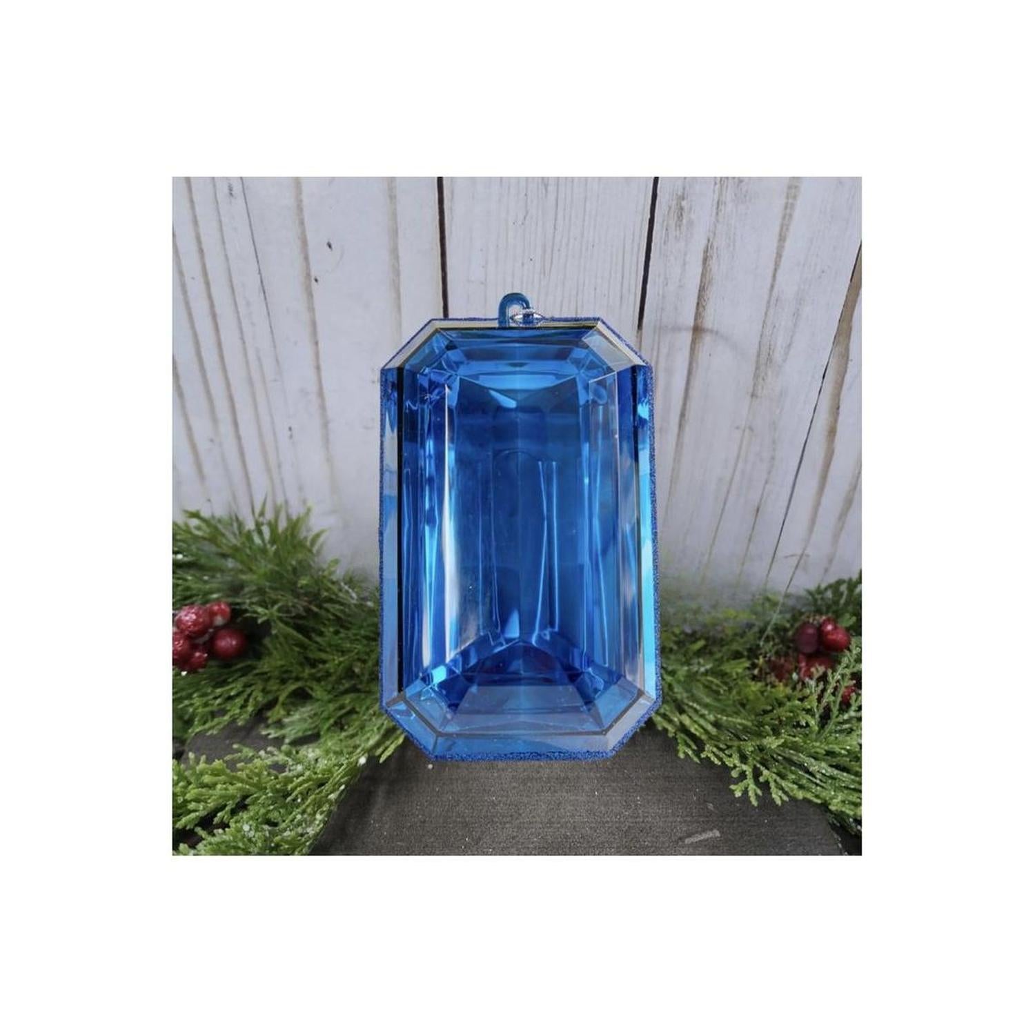 Shop For 8" Acrylic Rectangle Jewel Ornament: Blue at Michelle's aDOORable Creations