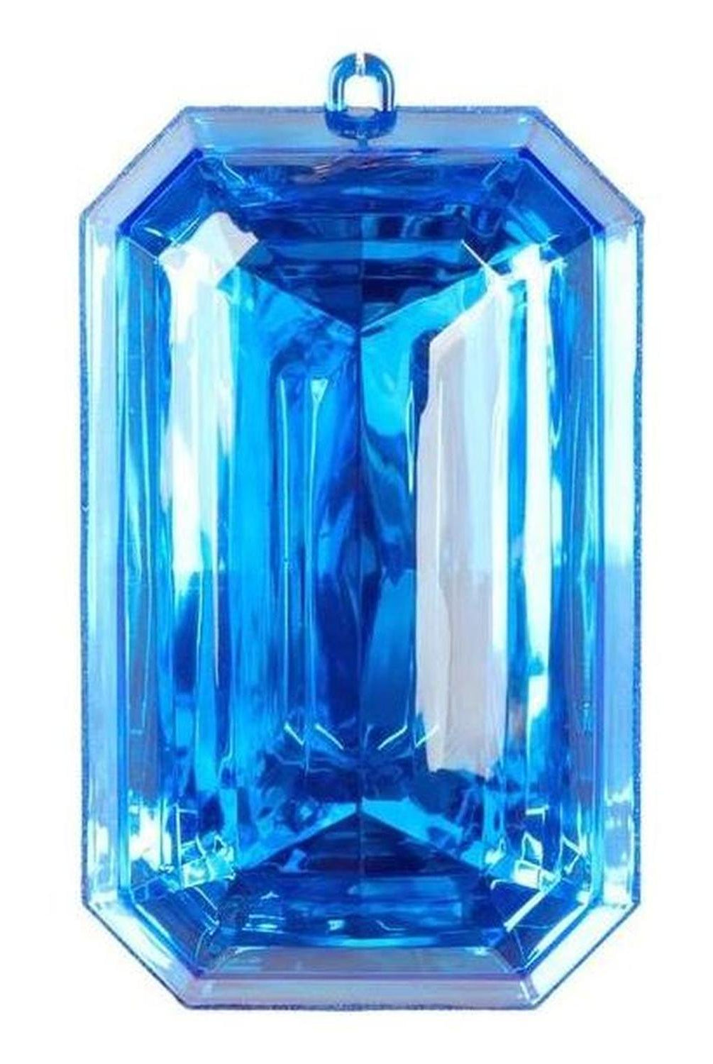 Shop For 8" Acrylic Rectangle Jewel Ornament: Blue (Set of 2)