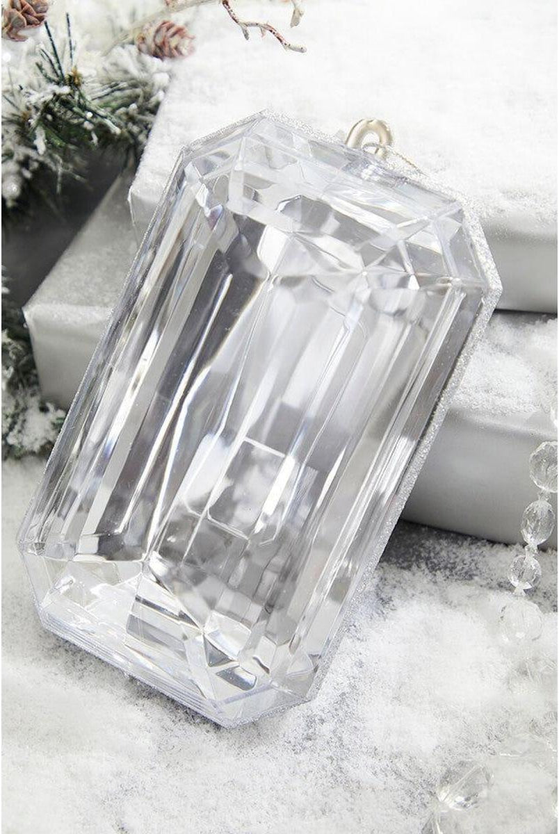 Shop For 8" Acrylic Rectangle Jewel Ornament: Clear at Michelle's aDOORable Creations