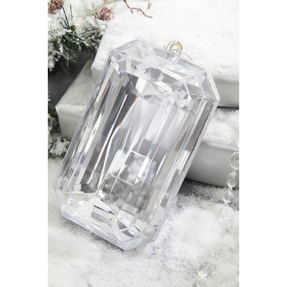 Shop For 8" Acrylic Rectangle Jewel Ornament: Clear at Michelle's aDOORable Creations