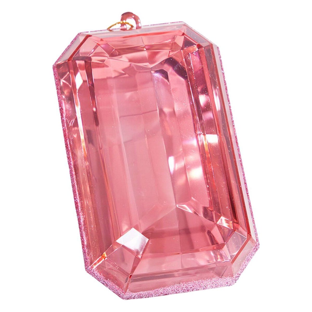 Shop For 8" Acrylic Rectangle Jewel Ornament: Light Pink at Michelle's aDOORable Creations