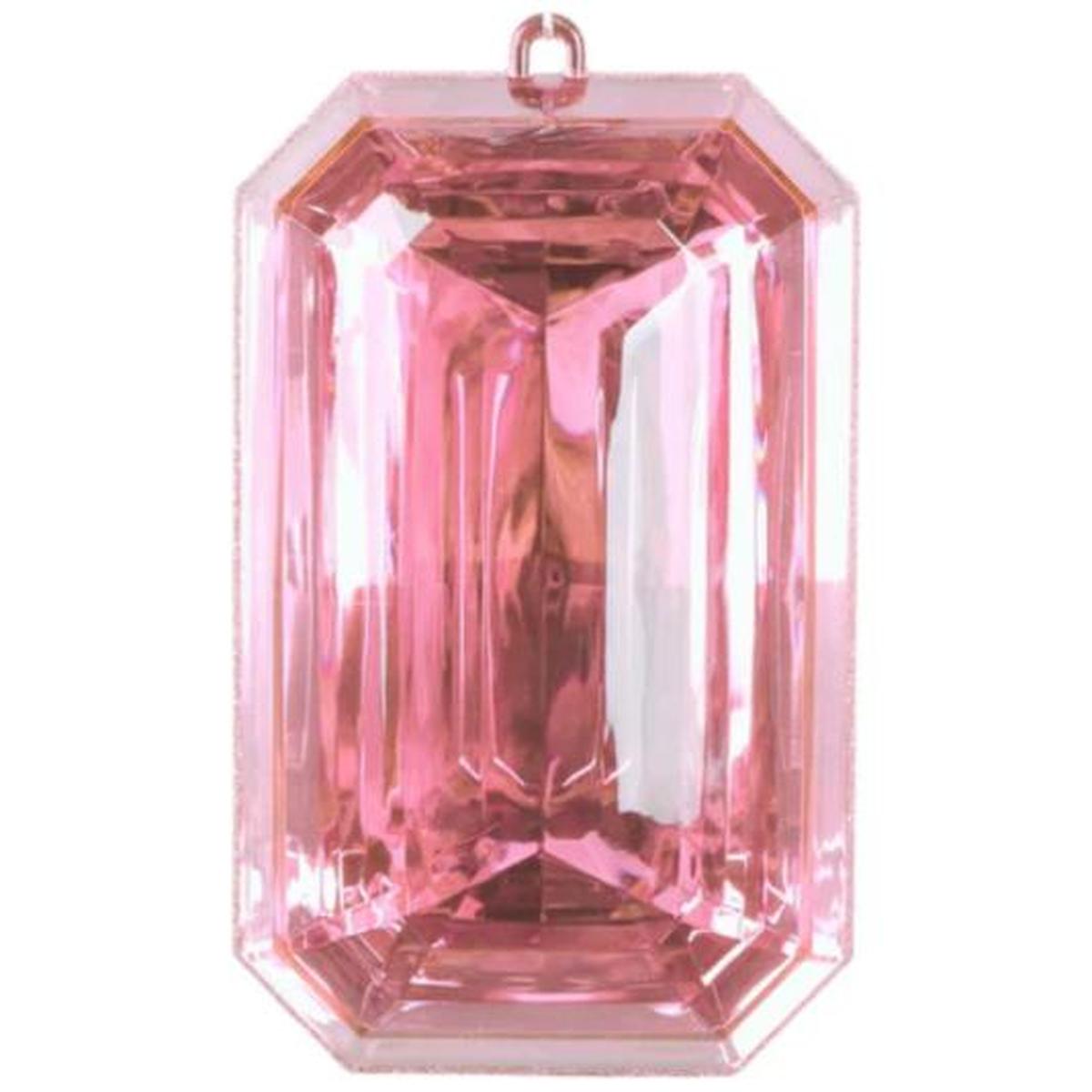 Shop For 8" Acrylic Rectangle Jewel Ornament: Light Pink