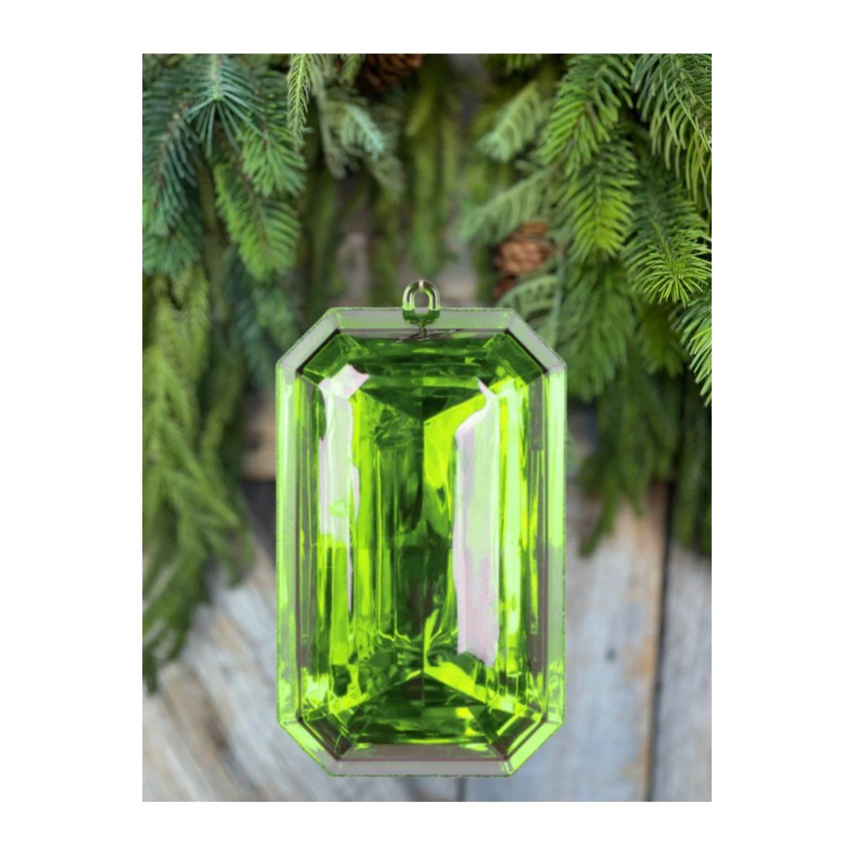 Shop For 8" Acrylic Rectangle Jewel Ornament: Lime Green at Michelle's aDOORable Creations