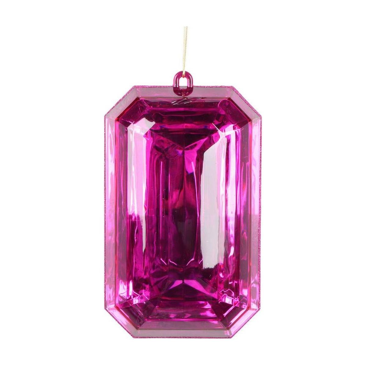 Shop For 8" Acrylic Rectangle Jewel Ornament: Pink (Set of 2)