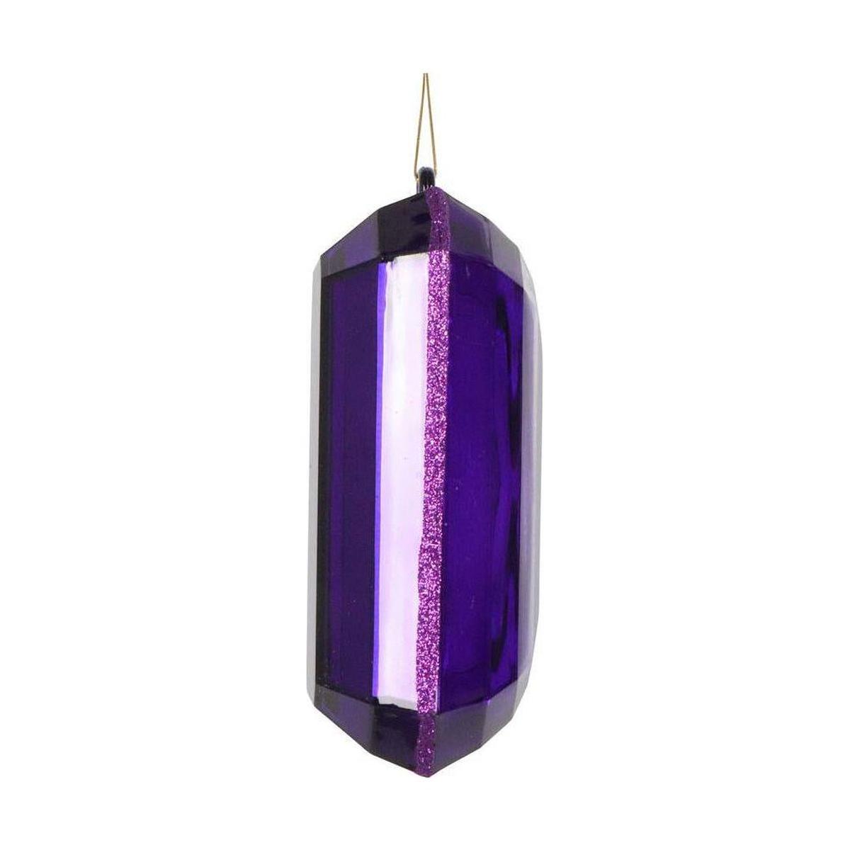 Shop For 8" Acrylic Rectangle Jewel Ornament: Purple (Set of 2)